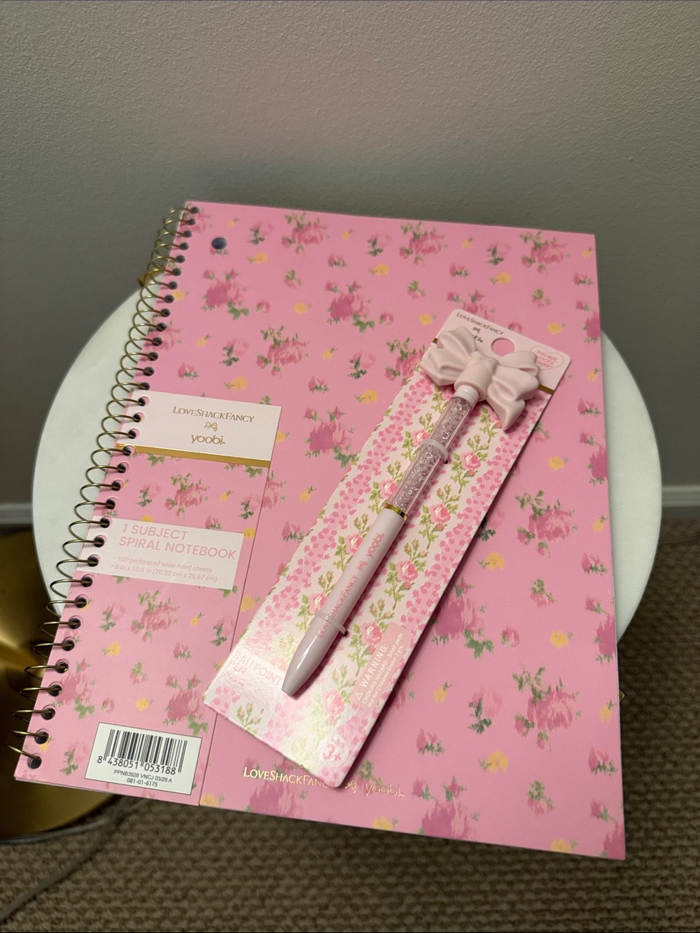 LoveShackFancy x Target Notebook and Ballpoint Pen